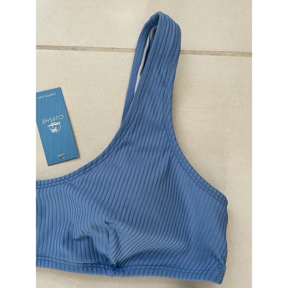 Cupshe Swim M/L Bikini Set Swimsuit Ribbed Swimwear - Picture 2 of 10